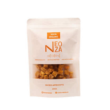 chewy diced apricots full of natural minerals