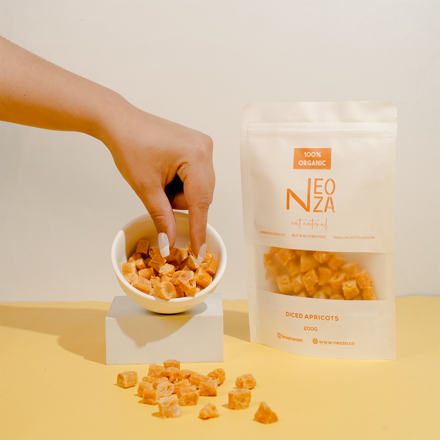 sun dried diced sweet apricots healthy snack for kids
